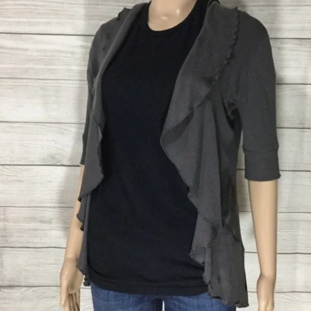 Express Ruffle Shrug Sweater